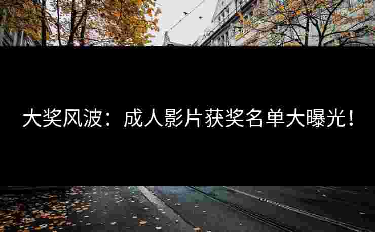 大奖风波：成人影片获奖名单大曝光！