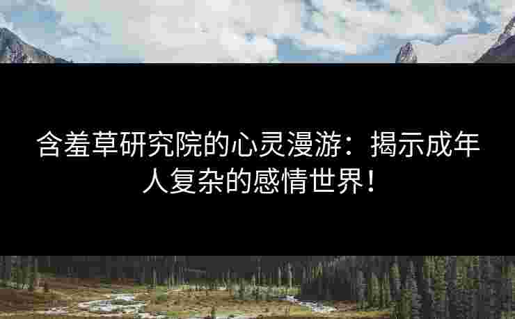含羞草研究院的心灵漫游：揭示成年人复杂的感情世界！